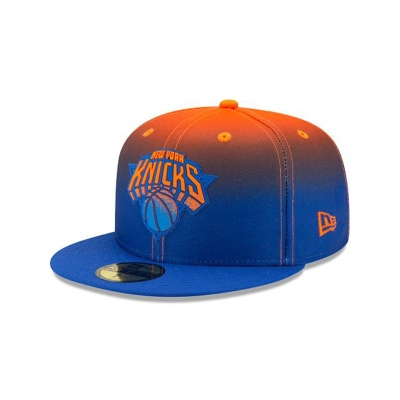 New York Knicks Gorra | New Era NBA Back Half 59fifty Fitted Cap Mexico - Azules